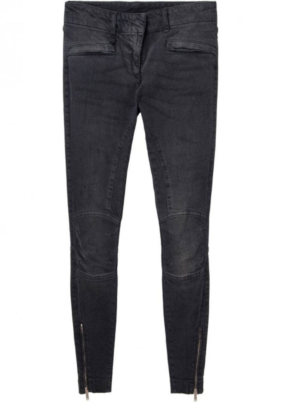 R13 Moto Skinny Coated Black Jeans size 26